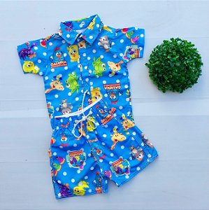 Conjunto mauricinho Galinha pintadinha