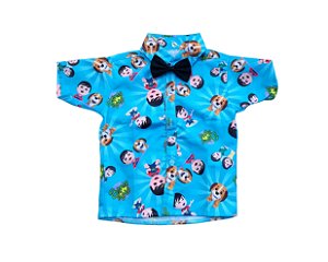 Camisa Tematica Bento e Toto Com Gravata