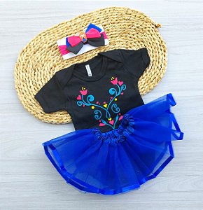 Kit body temático Ana frozen bebe menina mesversário