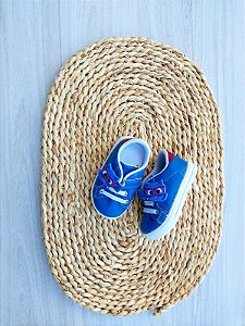 Tenis bebe menina ou menino bolofofos azul baby