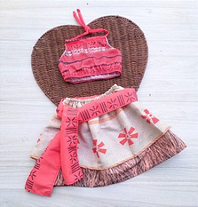 Conjunto fantasia menina temático moana