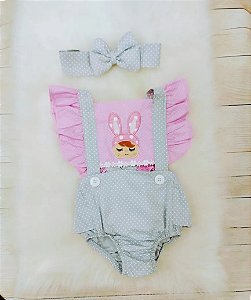 Jardineira Body Bebe Menina Boneca Metoo