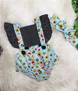 Jardineira Romper Ariel Sereia Body Roupa Bebe Menina Concha - Mimos da  Babih - Jardineira para Bebês - Magazine Luiza