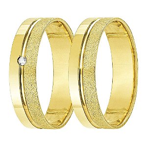 Aliança trabalhada em ouro 18k com 5mm 3,5g (unidade)