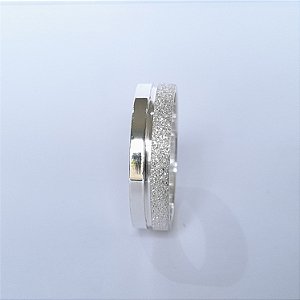 Aliança trabalhada em prata 950 com 5mm (unidade)