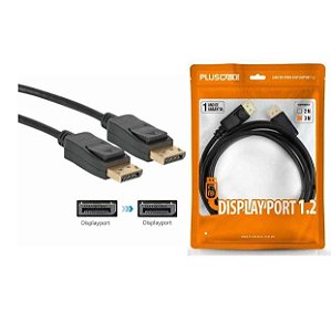 Cabo Displayport Dp1230 3Mts Preto - Plus Cable