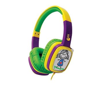 Headphone Infantil Cartoon 30mm HP302 Roxo e Verde - Oex