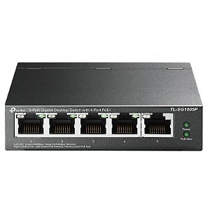Switch 5 Portas 10/100/1000Mbps 4 Portas PoE LS-SG1005P -TP-Link