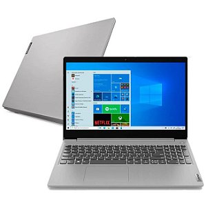 Notebook Dual Core 4Gb 128Gb Ssd Tela 15.6” Wind10 Ideapad 3i 82BU0001BR Prata - Lenovo