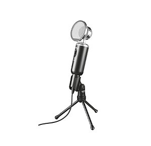 Microfone de Mesa Madell com Tripé e Proteção de Vento - 21672 - Trust