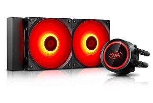 Water Cooler Gammaxx L240T Red 240mm LED Vermelho Selado Anti-Vazamentos - DP-H12RF-GL240TR - DeepCool