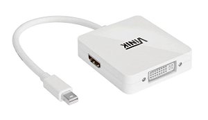 Adaptador Mini Display Port para DVI/HDMI/Display Port 3 em1 MDP-3IN - Vinik