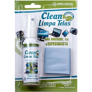 Limpador de Telas Clean com Flanela - Implastec