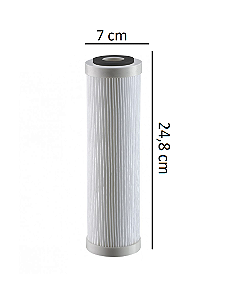 Refil Plissado Lavável Polyflex carcaças 9.3/4" - 25 Micras