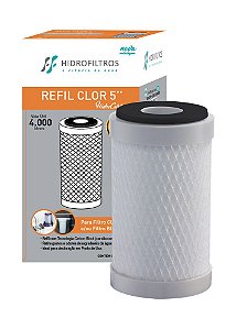 Refil Carvão Ativado Hidro Filter para Filtros de Água 5"