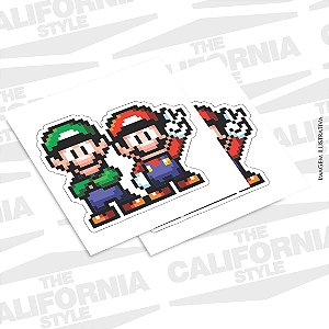 Sticker Mario e Luigi Nintendo Game Retrô