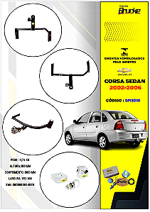 Engate Reboque Corsa Hatch 2002 a 2012 Fixo 700kg