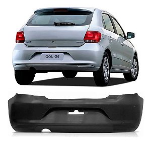 P/choque Plast GOL G VI (6) 2013 / 2016 TRASEIRO PRETO LISO (suporte metal)