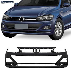 P/choque Plast POLO / VIRTUS 2017 / 2022 DIANTEIRO PRETO LISO S/ FURO SENSOR
