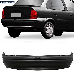 P/choque Plast CORSA II - SEDAN 2002 / 2008  TRASEIRO PRETO LISO 4 PORTAS
