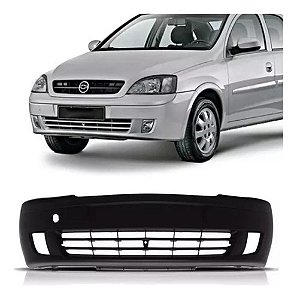 P/choque Plast CORSA  SEDAN / HATCH / MONTANA 2003 / 2009 DIANTEIRO PRETO LISO LISO C/ FURO