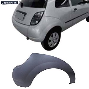 P/choque Plast KA 2003 / 2007 TRASEIRO PRETO LISO LADO DIREITO