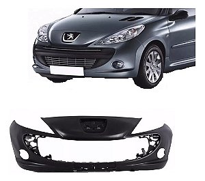P/choque Plast PEUGEOT - MOD 207 2008 / 2011 DIANTEIRO PRETO LISO C/FURO