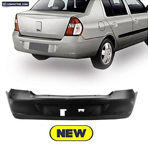 P/choque Plast CLIO SEDAN 4 PORTAS 2006 > TRASEIRO PRETO LISO
