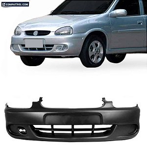 Parachoque Corsa Sedan /Pick-up/ Hatch / Wagon 00/09 Dianteiro Preto Liso s/ Farol