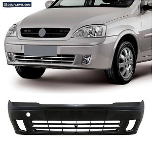 Parachoque Corsa Novo Sedan / Hatch 03/07 Dianteiro Preto Liso c/ Farol