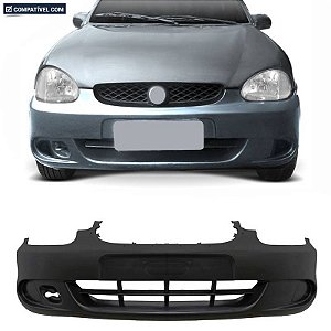 Parachoque Corsa Classic 08/10 Dianteiro Preto Liso s/ Farol