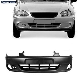 Parachoque Corsa Hatch / Pick-up 99/02 Dianteiro Preto Texturizado c/ Farol