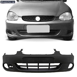 Parachoque Corsa Classic 08/10 Dianteiro Preto Liso c/ Farol