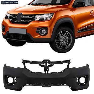 Parachoque Kwid 17/... Dianteiro Preto Liso