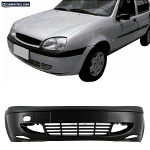 Parachoque Fiesta/Courrier 00/02 Dianteiro Preto Liso c/farol