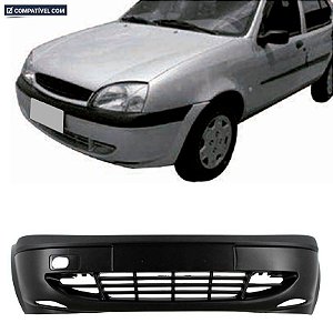Parachoque Fiesta/Courrier 00/02 Dianteiro Preto Liso s/farol