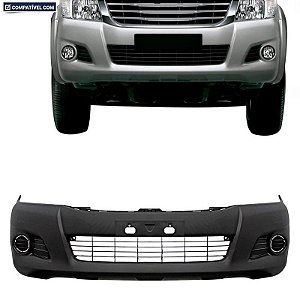 Parachoque Hilux 12/14 Dianteiro Preto Texturizado c/ grade  s/farol c/furo moldura