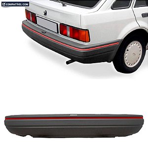 Parachoque Escort Hobby 90/96 Traseiro Cinza Texturizado c/ Alma Plástica  c/ Friso