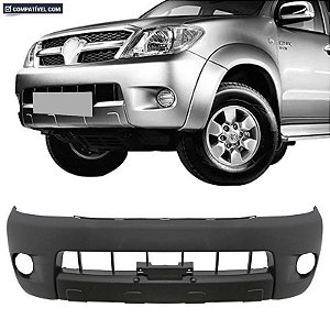 Parachoque Hilux 05/08 Dianteiro Preto Texturizado C/farol c/ furo moldura