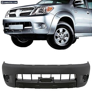 Parachoque Hilux 05/08 Dianteiro Preto Texturizado c/ e s/farol c/furo moldura