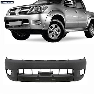 Parachoque Hilux 05/08 Dianteiro Preto Texturizado c/farol s/furo moldura