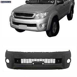 Parachoque Hilux 08/12 Dianteiro Preto Text c/ grade c/ Furo farol  c/ furo p/ moldura