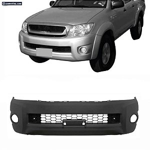 Parachoque Hilux 08/12 Dianteiro Preto Text c/ grade c/ Furo farol  s/ furo p/ moldura
