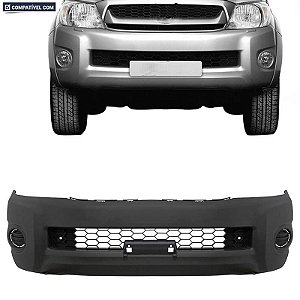 Parachoque Hilux 08/12 Dianteiro Preto Text c/ grade s/ Furo farol  c/ furo p/ moldura