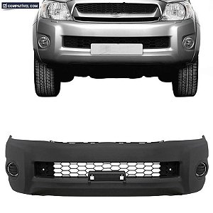 Parachoque Hilux 08/12 Dianteiro Preto Text c/ grade s/ Furo farol  s/ furo p/ moldura