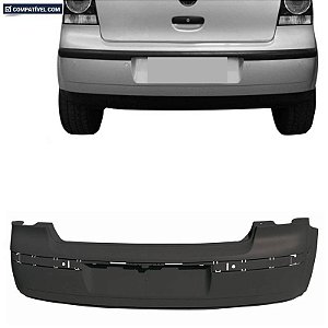 Parachoque Polo / Hatch 03/11 Traseiro Preto Liso