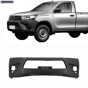 Parachoque Hilux 16/18 Dianteiro Preto Texturizado Cab. Simples s/ Grade