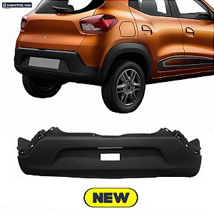 Parachoque Kwid 17/... Traseiro Preto Liso Parcial