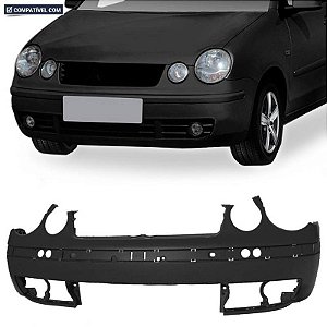 Parachoque Polo / Sedan /Hatch 03/06 Dianteiro Preto Liso c/ e s/farol