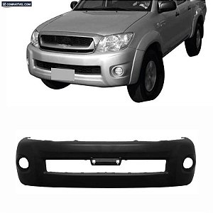 Parachoque Hilux 08/12 Dianteiro Preto Text s/ grade c/ Furo farol  s/ furo p/ moldura
